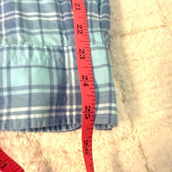 Peter Millar Blue Plaid Button Down Long Sleeve Shirt Size XL Casual Career - Picture 8 of 10